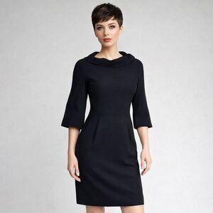 Michael Kors 1950’s Retro Style Wool Crepe Dress Made in Italy